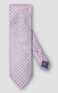 Eton Woven Floral Cotton Silk Rich Texture Tie Light Purple