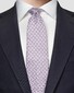 Eton Woven Floral Cotton Silk Rich Texture Tie Light Purple