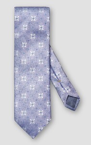 Eton Woven Floral Pattern Rich Texture Silk Tie Light Purple