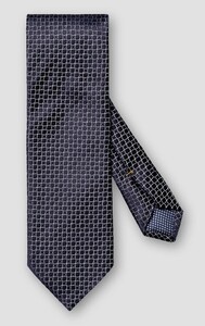 Eton Woven Geometric Pattern Silk Das Navy