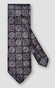 Eton Woven Medallion Pattern Silk Tie Navy-Brown