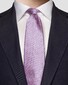 Eton Woven Micro Geometric Pattern Silk Tie Pink