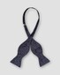 Eton Woven Paisley Silk Self Tied Bow Tie Navy