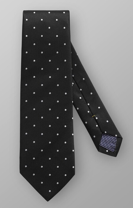 Eton Woven Polka Dots Tie Black