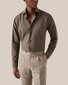Eton Wrinkle Free Flannel Shirt Dark Brown Melange