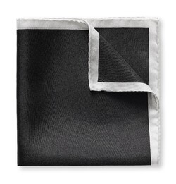 Eton Zijden Pochet Pocket Square Black