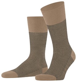 Falke Airport Herringbone Socks Camel