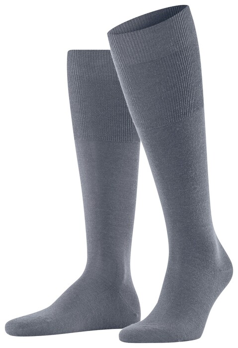 Falke Airport Kniekousen Knee-Highs Steel Grey Melange