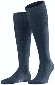 Falke Airport Kniekousen Kniekousen Dark Blue Melange