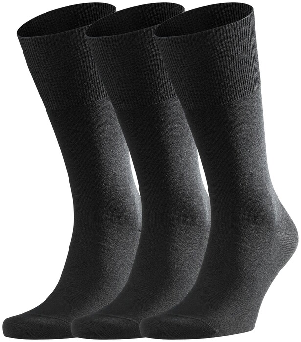 Falke Airport Sock 3-Pack Sokken Zwart