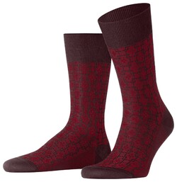 Falke Artwork Tie Sokken Bordeaux