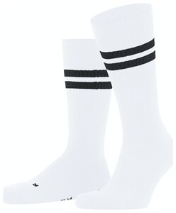 Falke Dynamic Uni Striped Sokken Wit-Zwart