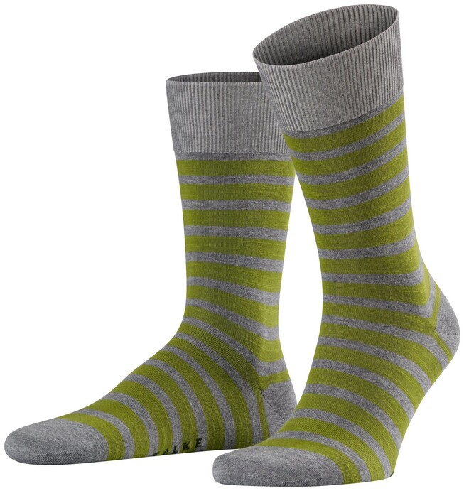 Falke Even Stripe Sock Socks Mid Grey Light Melange