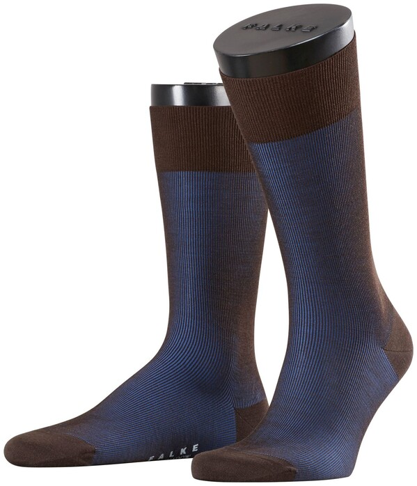 Falke Fine Shadow Wool Socks Blue-Brown