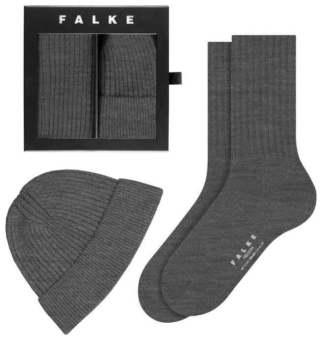 Falke Gift Set Sokken Muts Socks Dark Gray