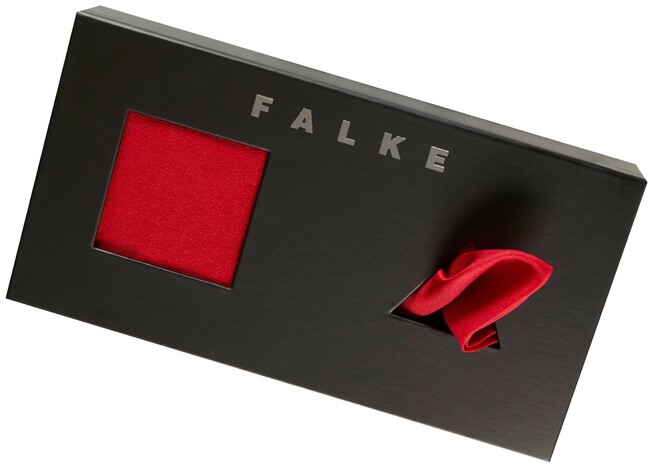 Falke Giftbox Airport with Pocket Square Socks Red