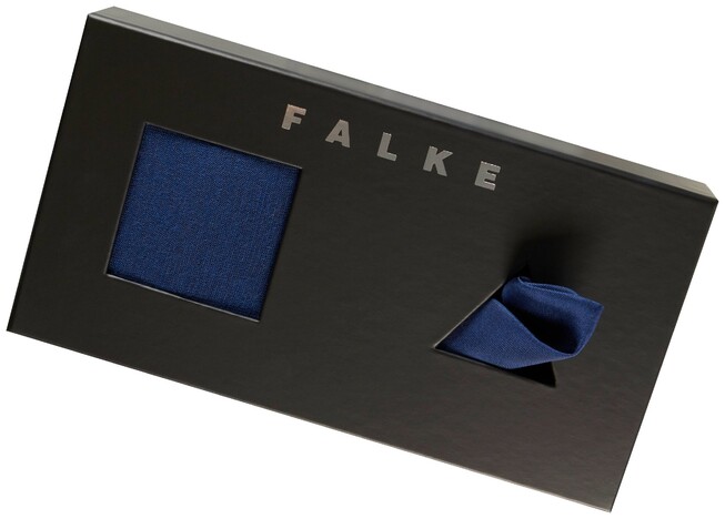 Falke Giftbox Airport with Pocket Square Socks Royal Blue
