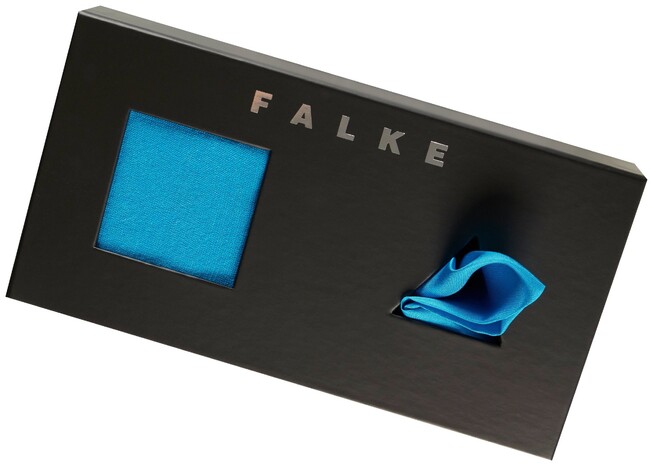 Falke Giftbox Airport with Pocket Square Socks Turquoise