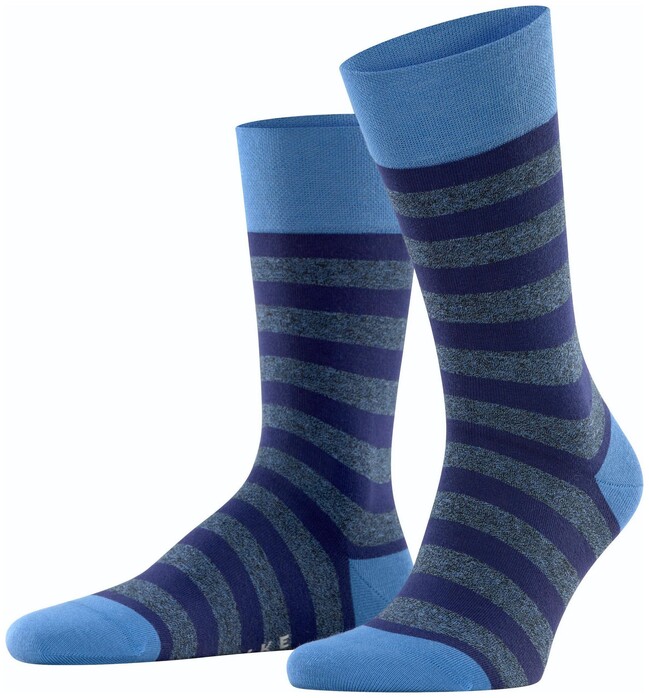 Falke Mapped Line Socks Ocean Blue