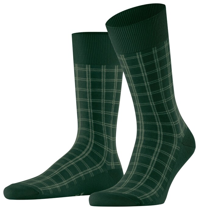 Falke Modern Tailor Check Socks Hunter Green