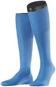Falke No. 13 Finest Piuma Cotton Knee High Knee-Highs Linen Blue