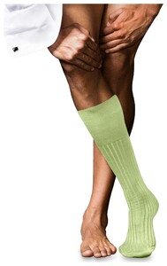 Falke No. 13 Finest Piuma Cotton Knee High Kniekousen Lemon