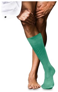 Falke No. 13 Finest Piuma Cotton Knee High Kniekousen Ocean Green