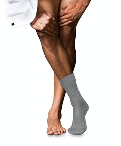 Falke No. 13 Finest Piuma Cotton Socks Mid Grey Melange