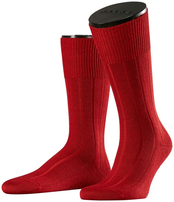 Falke No. 3 Socks Finest Camel and Silk Dark Red Melange