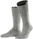 Falke No. 6 Socks Finest Merino and Silk Extra Light Grey Melange
