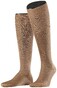 Falke No. 9 Egyptian Karnak Cotton Kniekous Knee-Highs Brownie Melange
