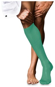 Falke No. 9 Egyptian Karnak Cotton Kniekous Knee-Highs Ocean Green