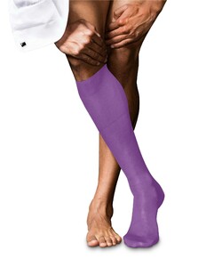 Falke No. 9 Egyptian Karnak Cotton Kniekous Knee-Highs Pink Iris