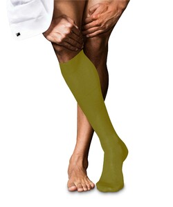 Falke No. 9 Egyptian Karnak Cotton Kniekous Knee-Highs Vegetal