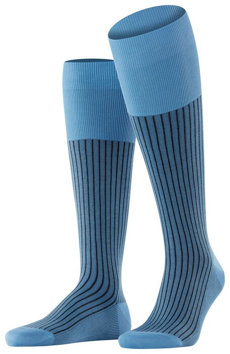 Falke Oxford Stripe Socks Cornflower Blue