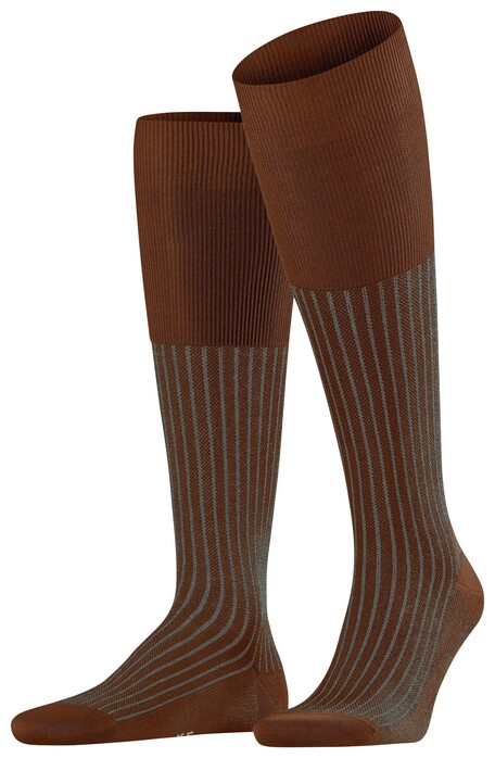 Falke Oxford Stripe Sokken Terracotta