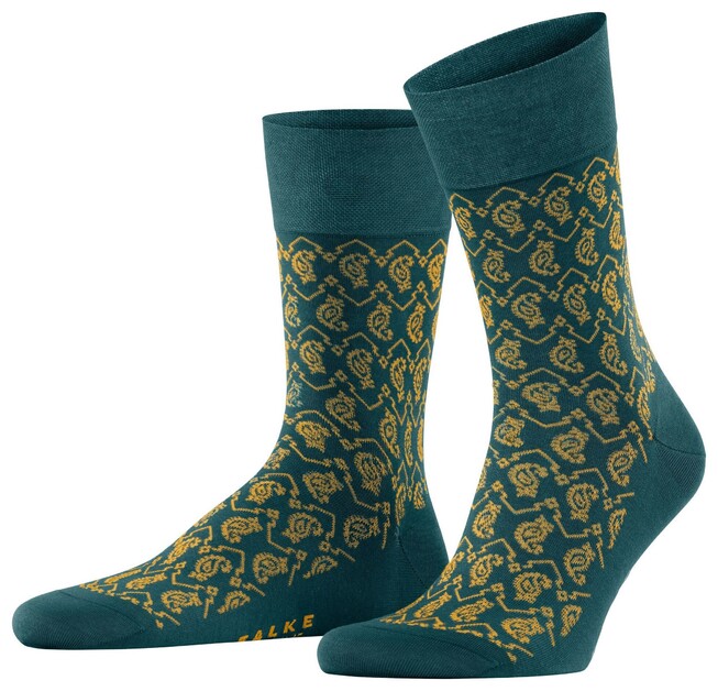 Falke Sensitive Indian Tie Pattern Socks Mulberry