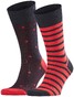 Falke Stripe Dot Sock 2-Pack Socks Midnight Navy Melange