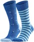 Falke Stripe Dot Sock 2-Pack Socks Paris Blue