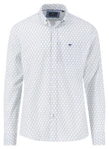 Fynch-Hatton Abstract Combi Pattern Button-Down Overhemd Turf Green