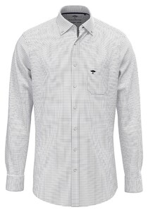 Fynch-Hatton All-Season Oxford Check Shirt Navy