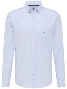 Fynch-Hatton All-Season Oxford Stripe Shirt Light Blue