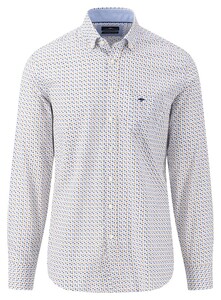 Fynch-Hatton Allover Colored Mini Leaves Shirt Summer Breeze