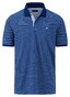 Fynch-Hatton Allover Duo Color Stripe Jersey Polo Crystal Blue