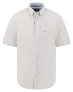 Fynch-Hatton Allover Minimal Pattern Overhemd Pale Yellow