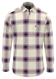 Fynch-Hatton Big Check Button Down Overhemd Pale Blush