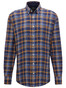 Fynch-Hatton Big Flannel Check Overhemd Mosterd
