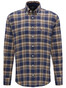 Fynch-Hatton Big Flannel Check Overhemd Navy