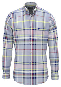Fynch-Hatton Bold Check Oxford Button-Down Overhemd New Breeze-Multi