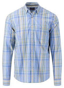 Fynch-Hatton Bold Multi Check Button-Down Shirt Pineapple